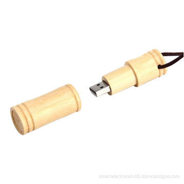 Wooden USB Flash Drive, High Reading and Writing Speed, Free Logo Engraving/Printing, Package